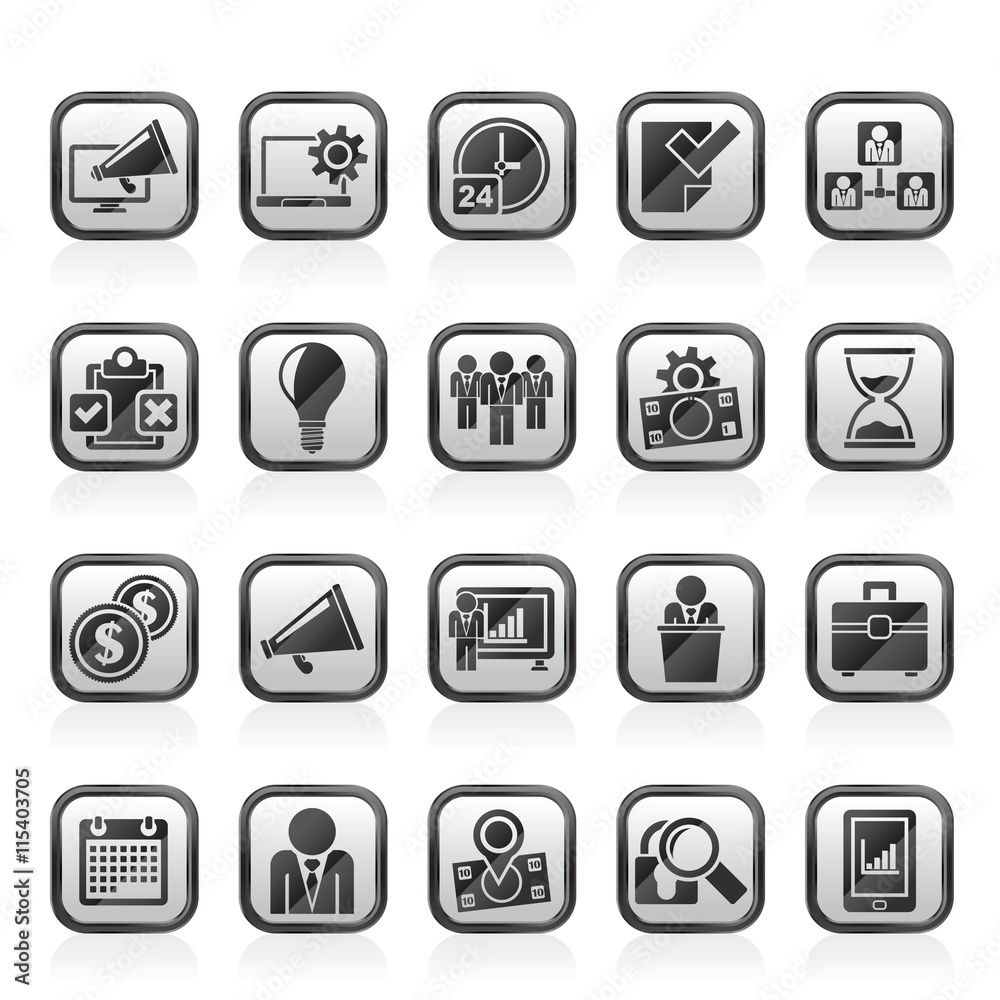 Business management concept icons - vector icon set Business management concept icons - vector icon set