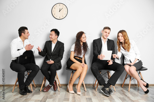 Group of people waiting for...