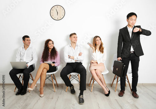 Group of people waiting for...