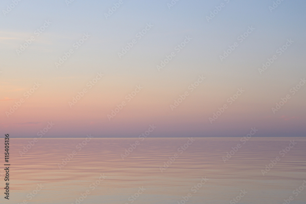 Ladoga lake at sunset.