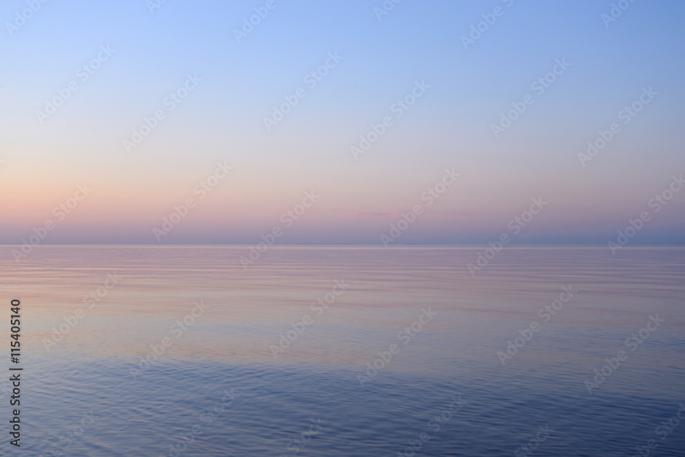 Ladoga lake at sunset.