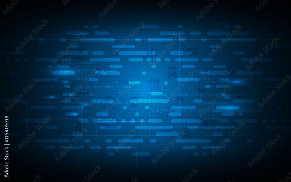 abstract technology future concept with internet of things icon pattern texture background