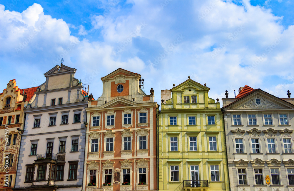 Traditional architecture in Old Town square, Prague, Czech Republic