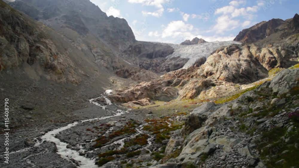 Mountain peaks in French Alps, Ecrins, France