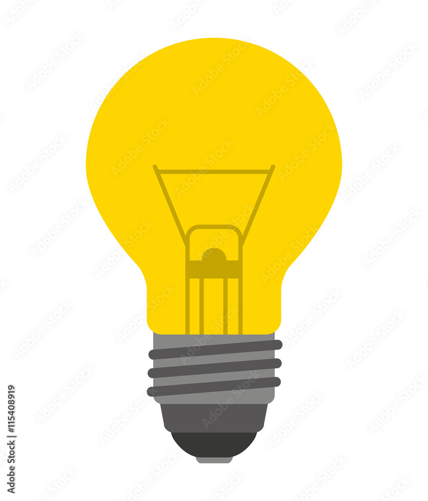 bulb light  isolated icon design