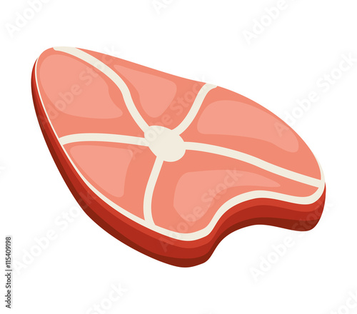 beef steak isolated icon design