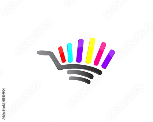 Abstract Shopping Cart Logo