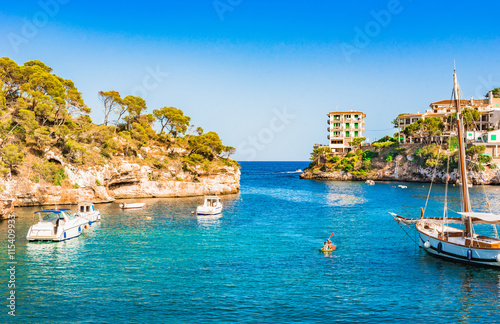 Majorca Mediterranean Sea picturesque bay of Cala Figuera  photo