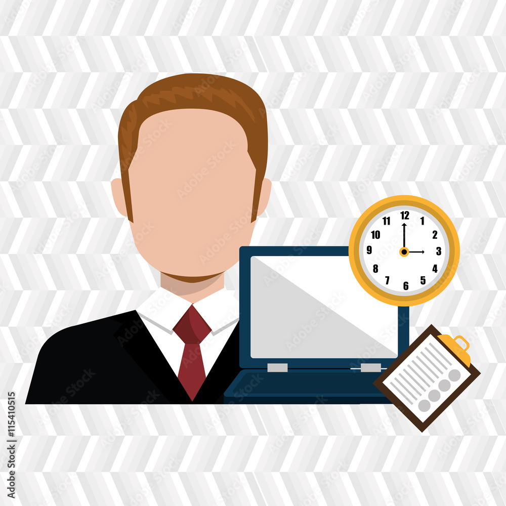 man with computer isolated icon design, vector illustration graphic man with computer isolated icon design, vector illustration graphic