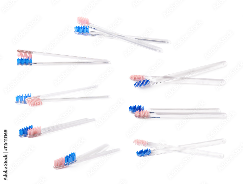 Composition of two toothbrushes Composition of two toothbrushes