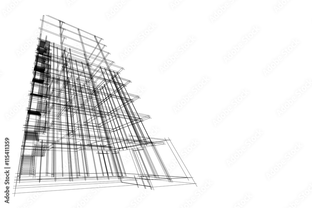 Obraz premium architecture abstract, 3d illustration 