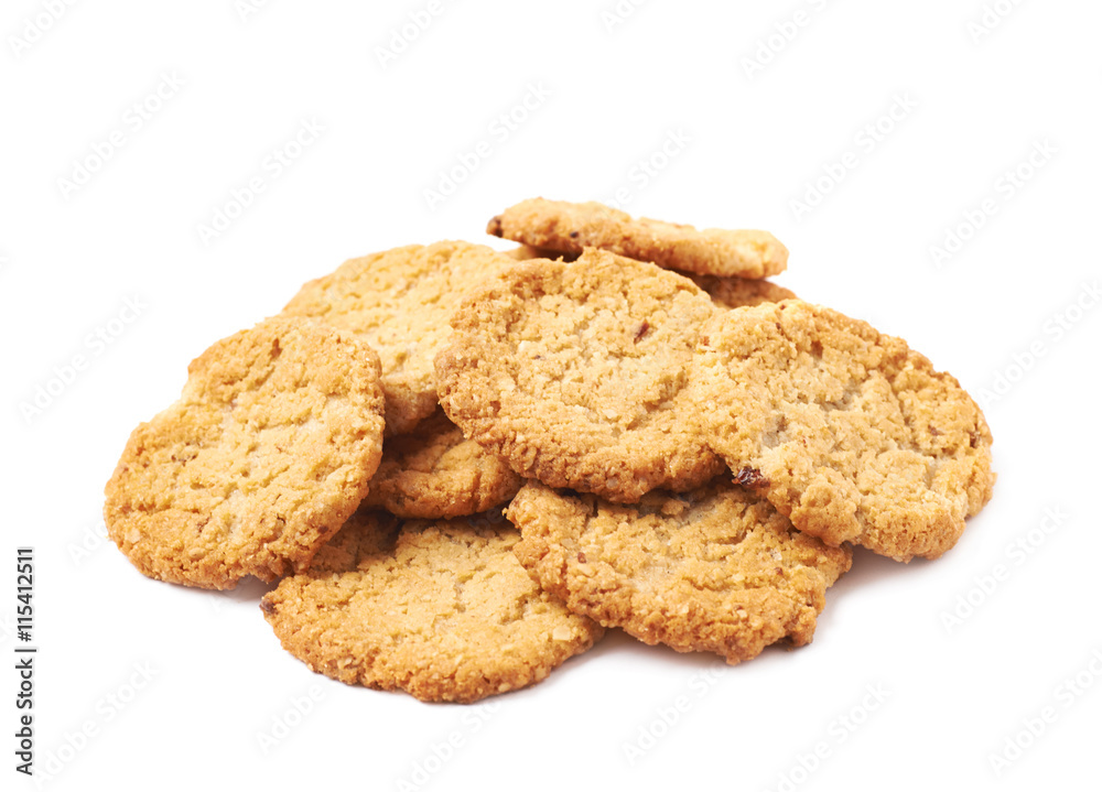 Pile of multiple cookies isolated Pile of multiple cookies isolated