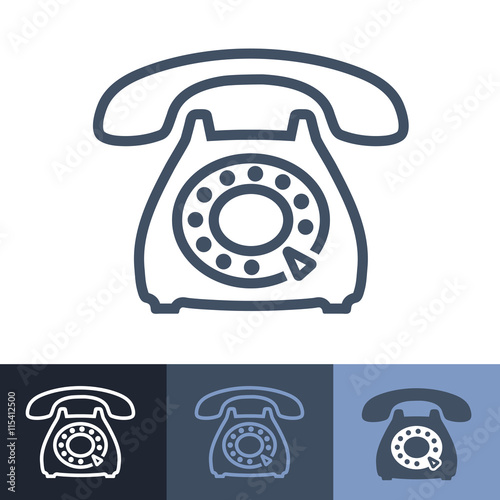 Old Rotary Phone Outline Icon