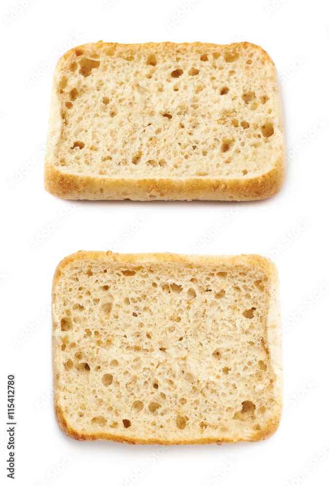Single piece of bread bun isolated Single piece of bread bun isolated