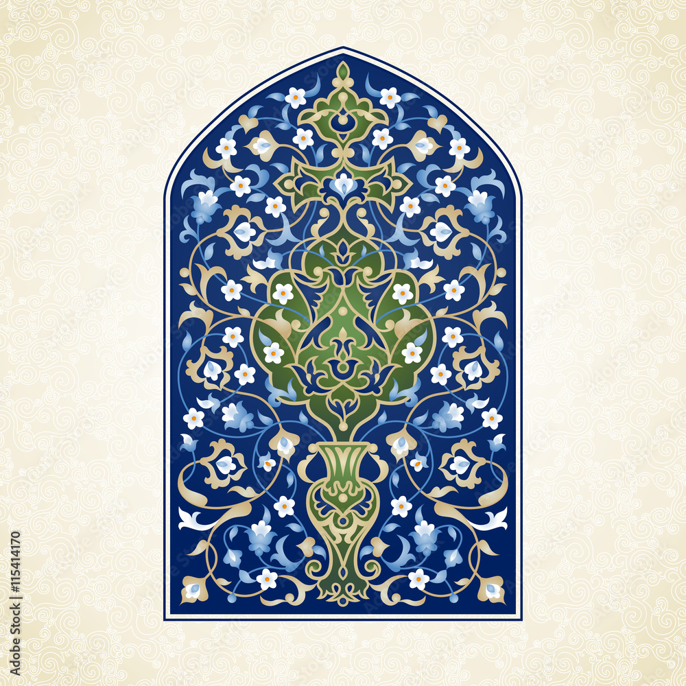 Vector vintage pattern in Eastern style.
