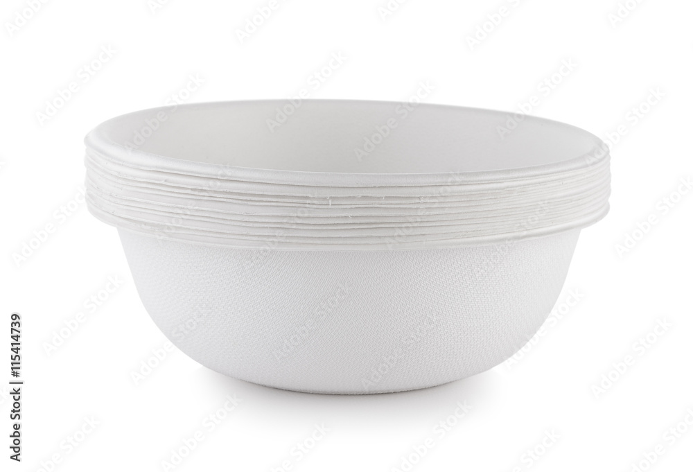 paper bowl on white background paper bowl on white background