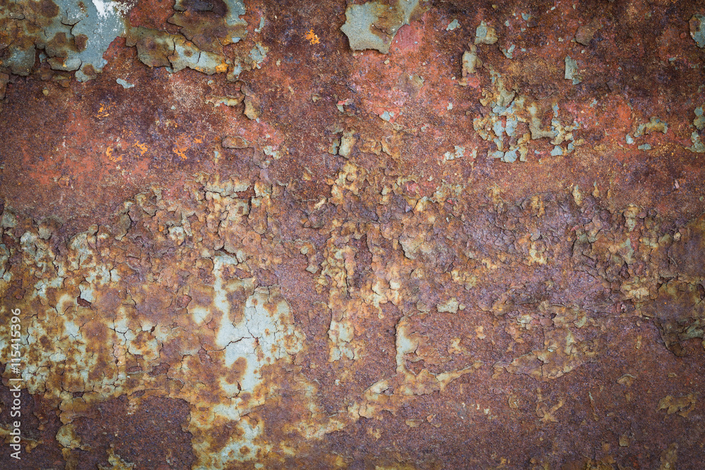 Old rusty metal sheet
