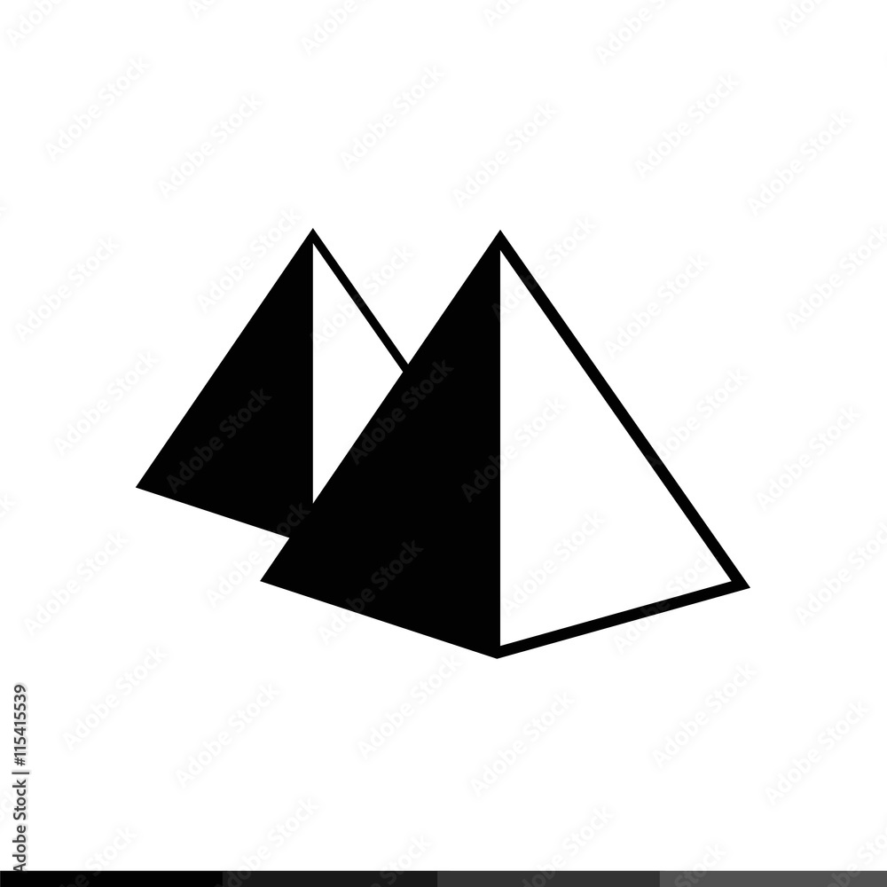 Pyramid Icon Illustration design Pyramid Icon Illustration design