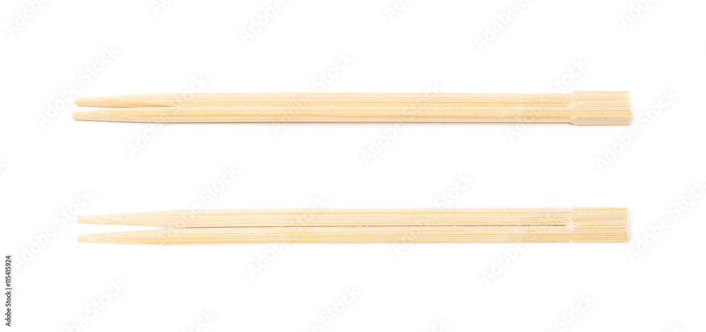 Wooden sushi chopsticks isolated Wooden sushi chopsticks isolated