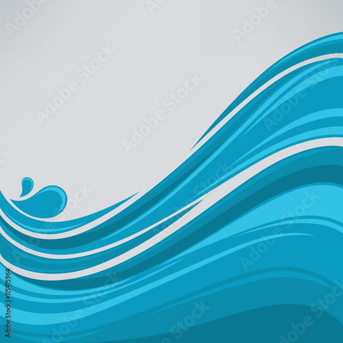 blue wave, vector background