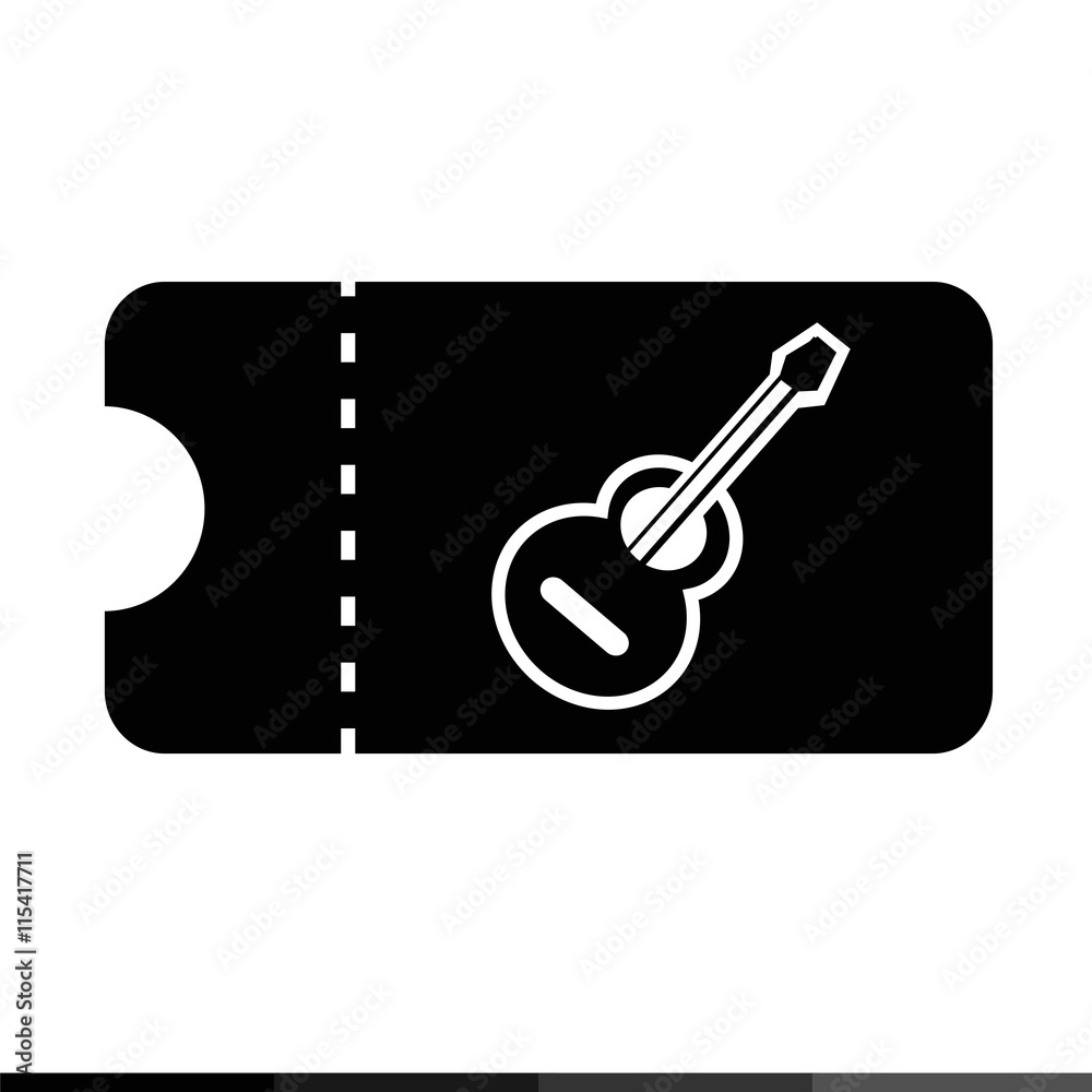 Concert Ticket icon illustration design Concert Ticket icon illustration design
