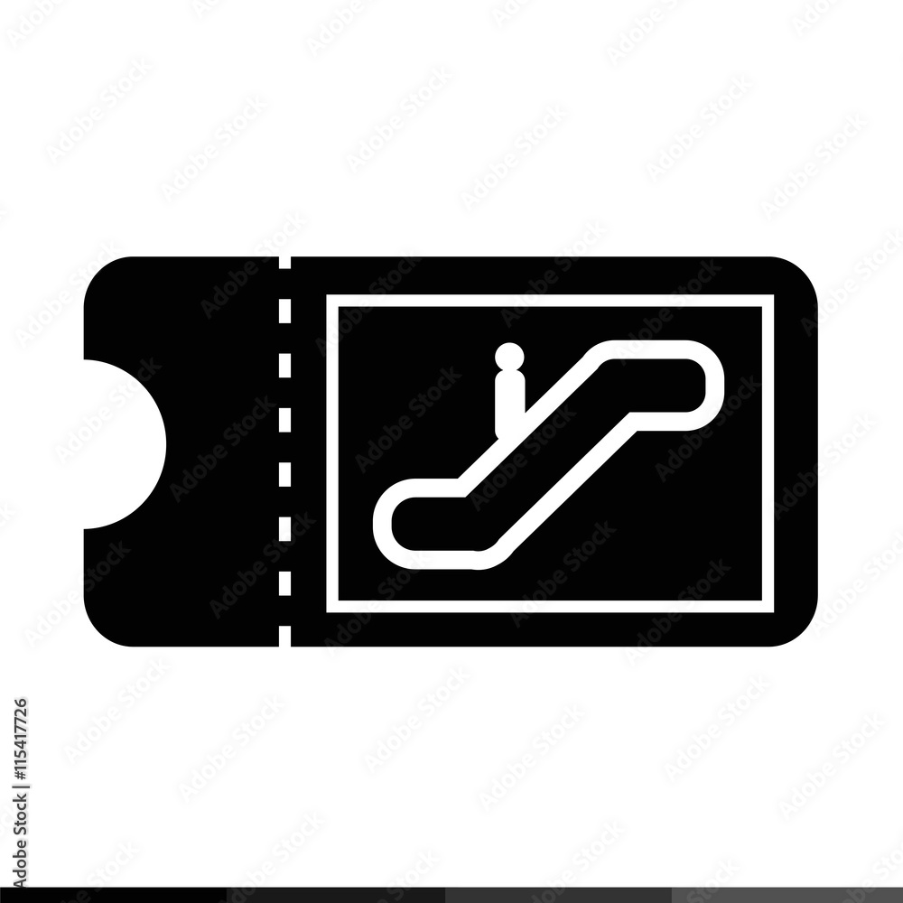 icon ticket for escalator illustration design icon ticket for escalator illustration design