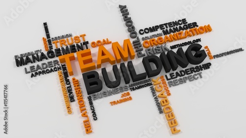 Team Building concept on white Background