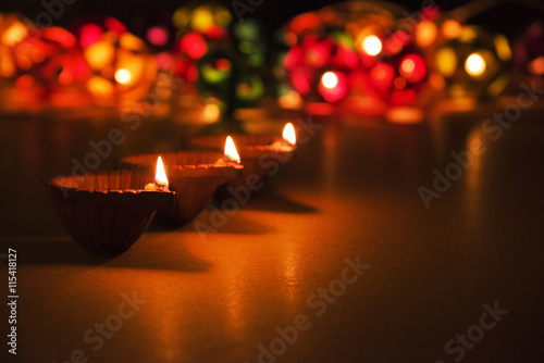 beautiful diwali lighting, selective focus