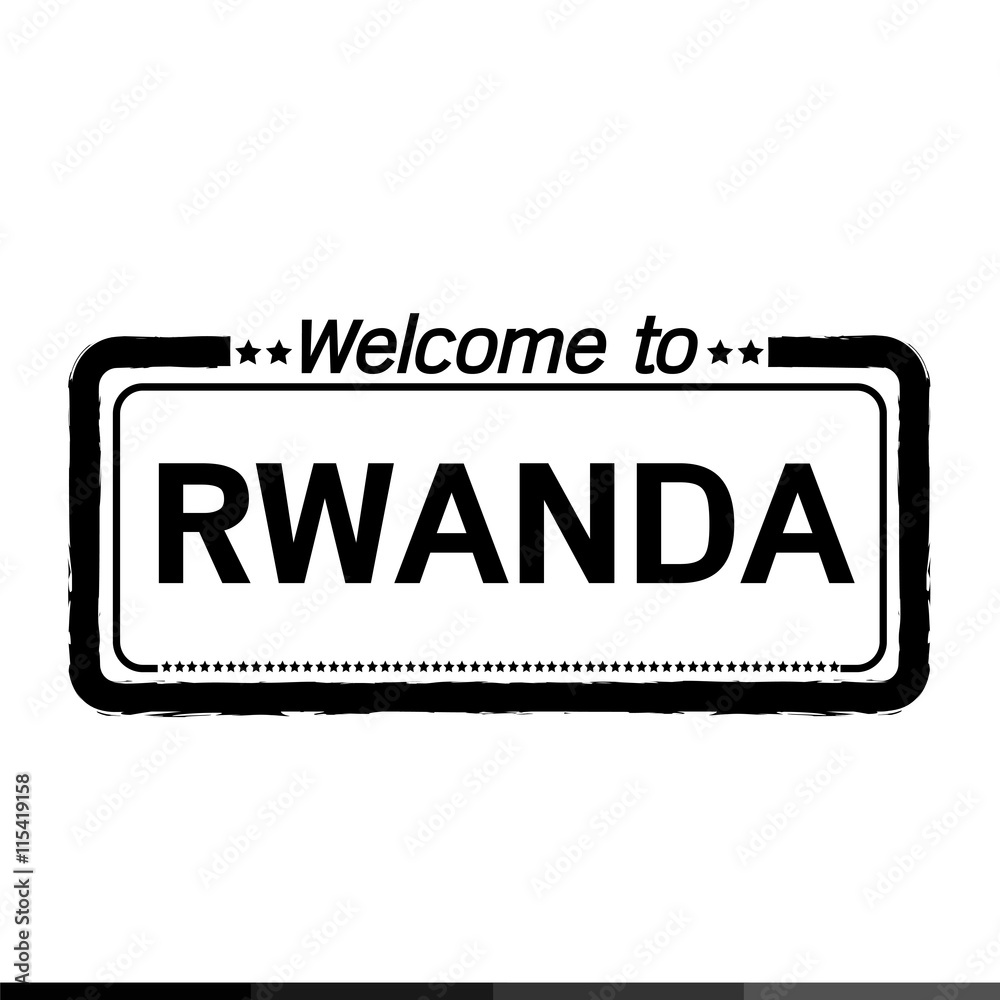 Welcome to RWANDA illustration design Welcome to RWANDA illustration design