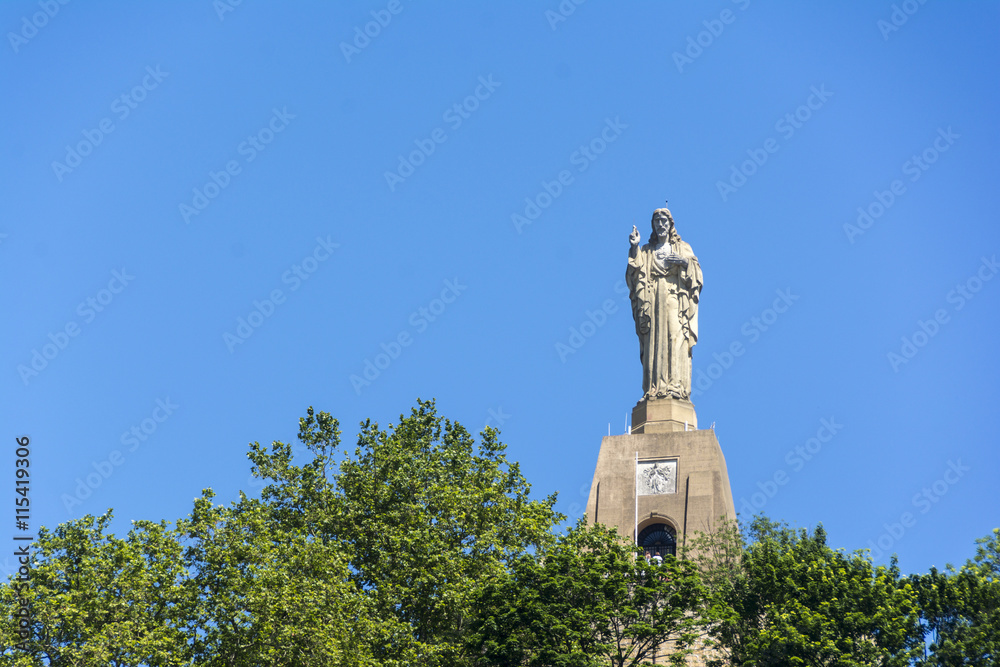 Fototapeta premium Statue of Christ in San Sebastian, Spain