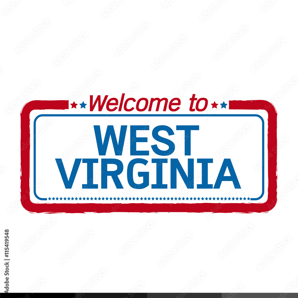 Welcome to WEST VIRGINIA of US State illustration design