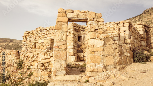 Ruin of a house in Dana vilage, Dana natrure reserve. in Jordan