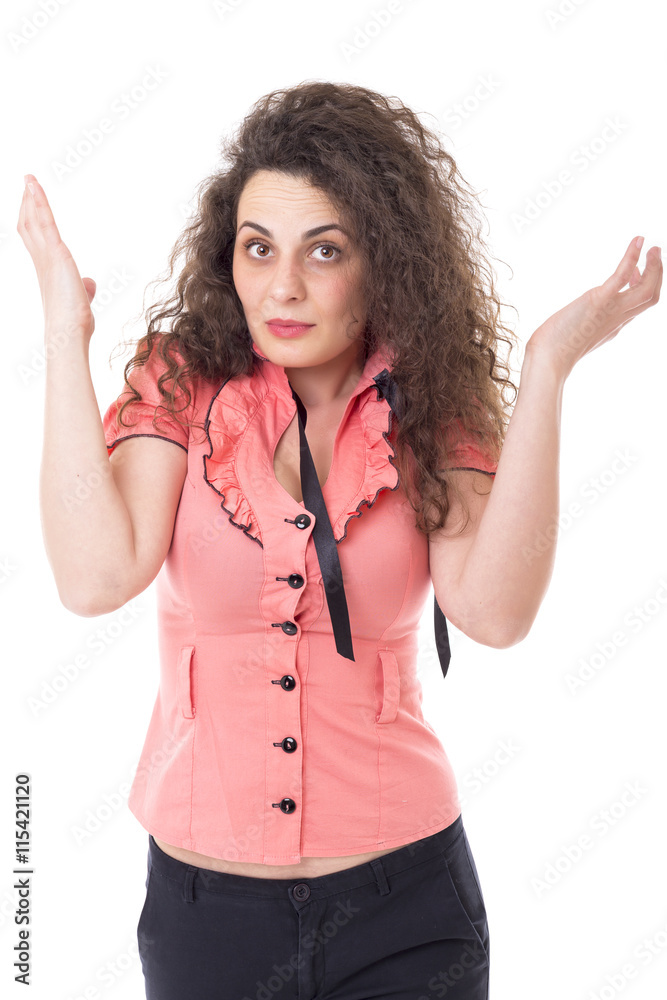 Portrait of an expressive young woman