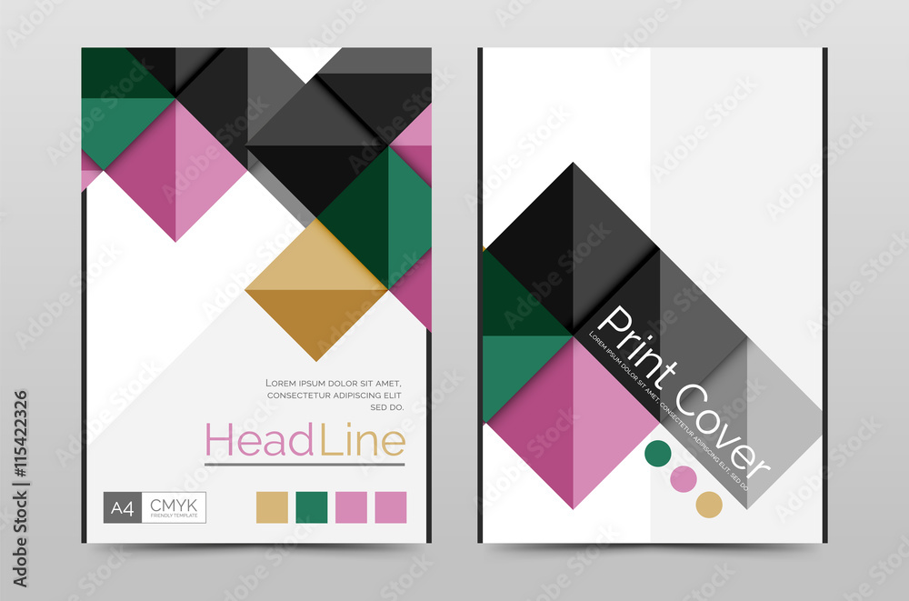 Geometric brochure front page