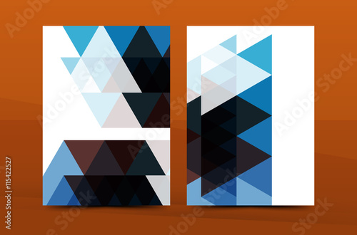 Geometric design A4 size cover print template