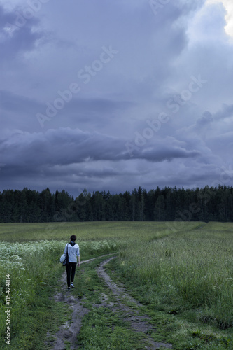 Natural landscapes in a historical place. Pushkinskiye Gory of Pskov, Russia. photo