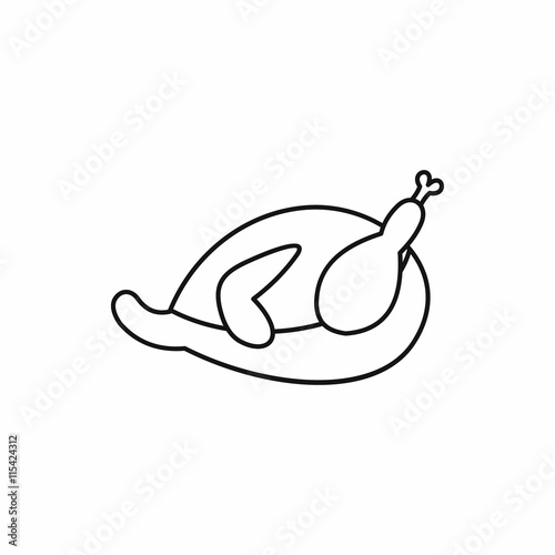 Gammon icon in outline style isolated vector illustration