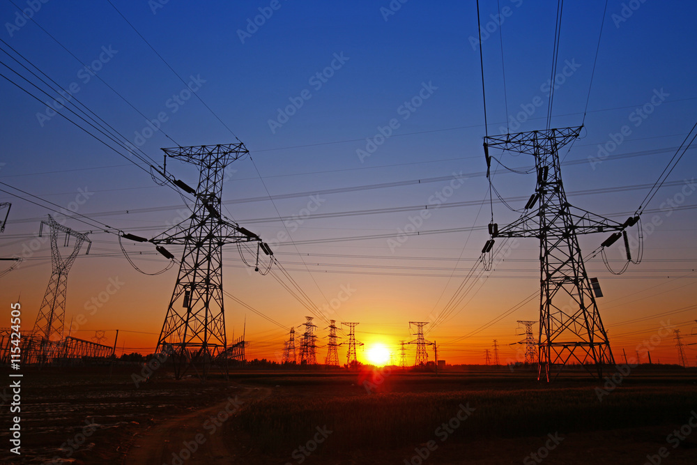 Pole and tower of high voltage