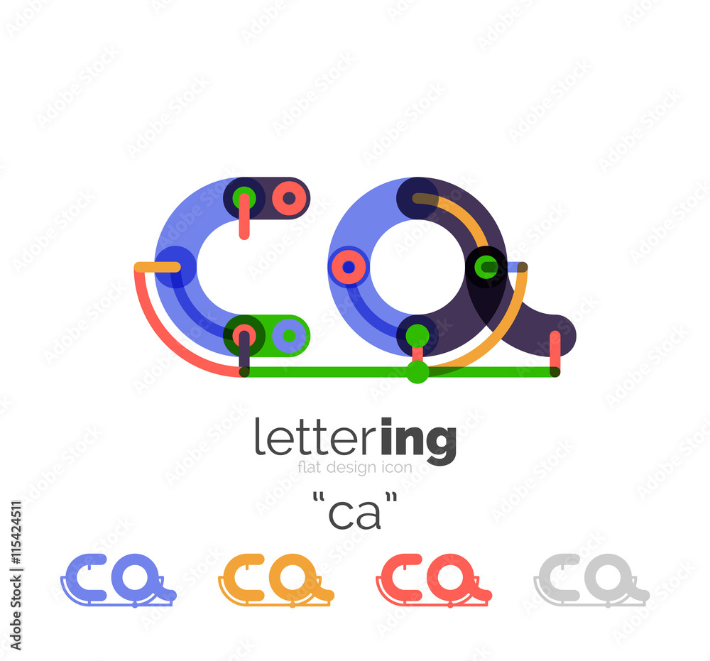 Fototapeta premium Letter logo line concept