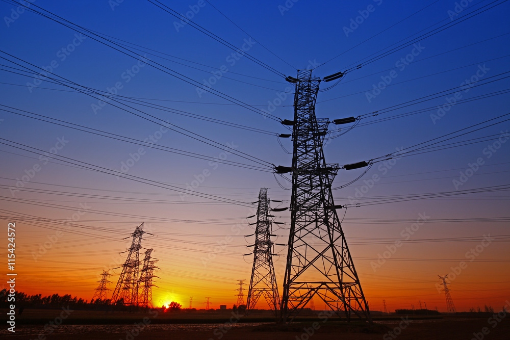 Pole and tower of high voltage