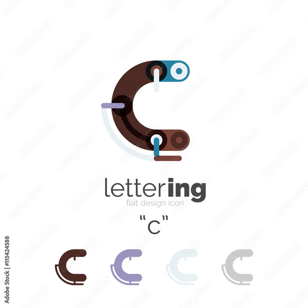 Letter logo line concept Letter logo line concept