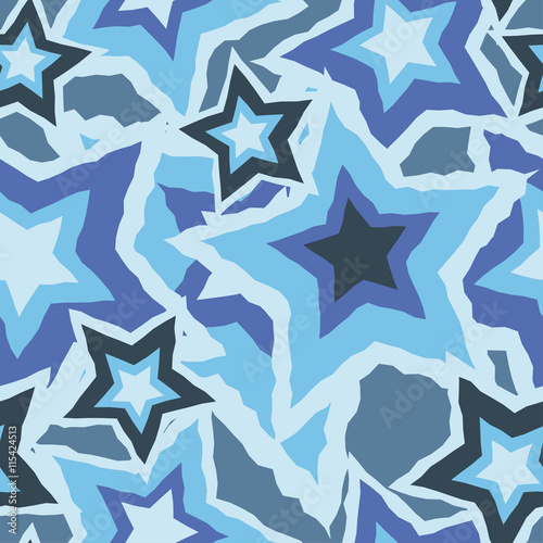 Ethnic boho seamless pattern with stars. Print. Repeating background. Cloth design  wallpaper.