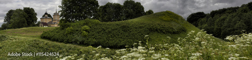 Natural landscapes in a historical place. Pushkinskiye Gory of Pskov, Russia. photo