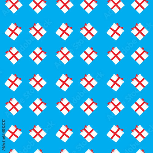 Seamless pattern with gift box