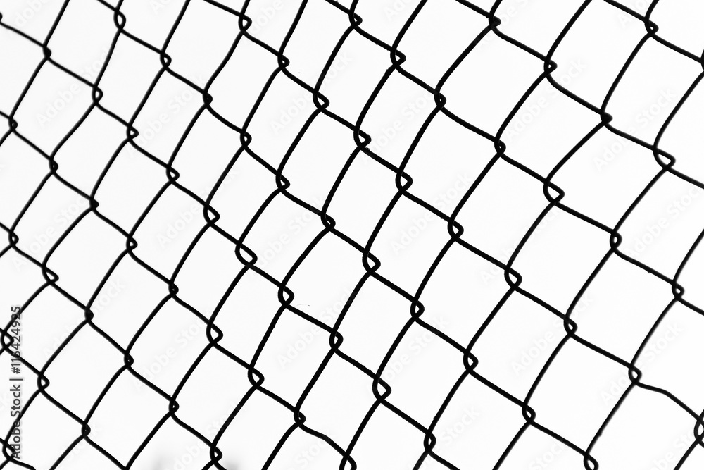 iron net on white background iron net on white background