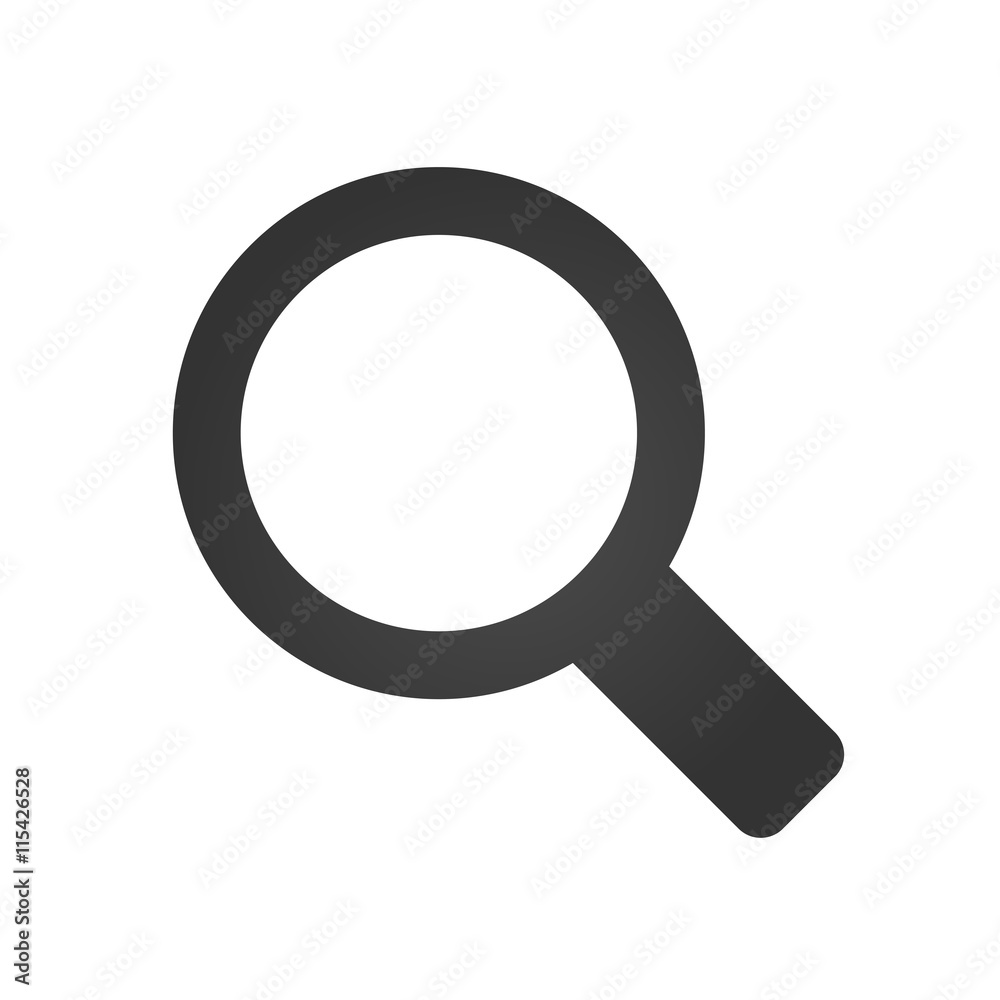 Search icon. Simple flat logo of searching sign on white background. Vector illustration. Search icon. Simple flat logo of searching sign on white background. Vector illustration.