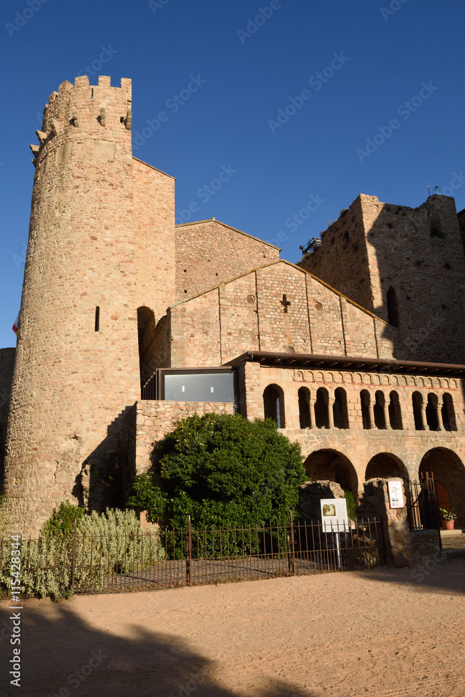 Romanesque monastery of La Porta Ferrada in Sant Feliu de Guixols, Girona province,Spain