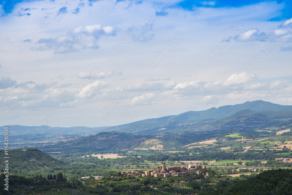 Panorama of the countryside of Lazio