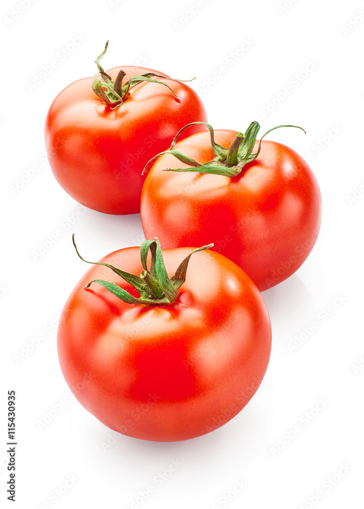 Tomatoes isolated on white background