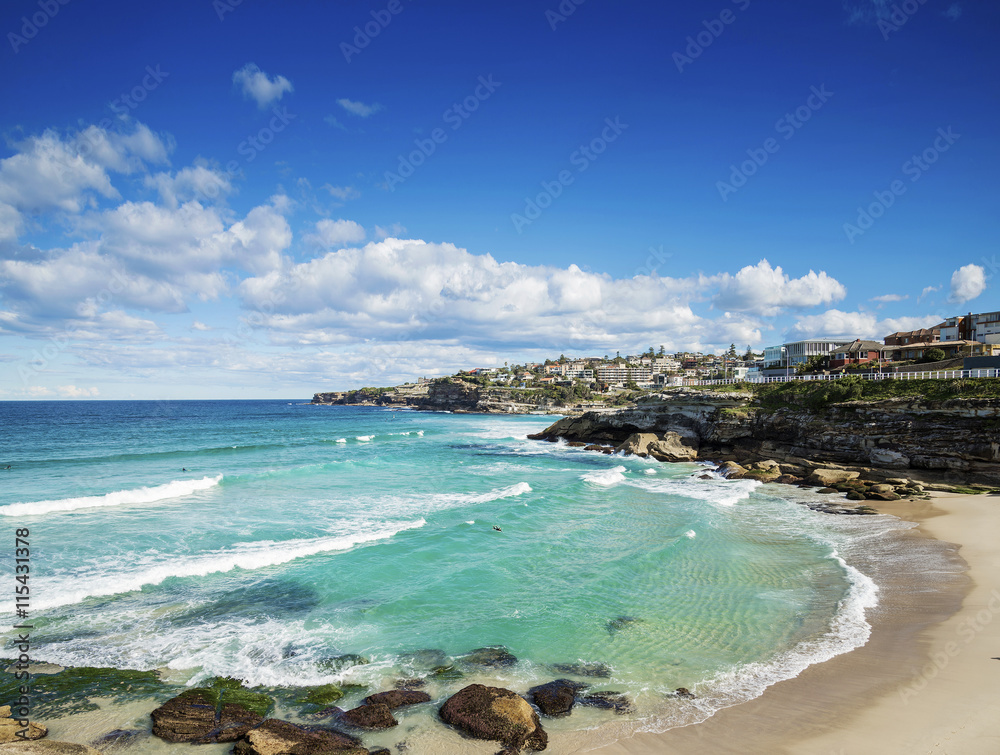 Naklejka premium tamarama beach near bondi on sydney australia coast
